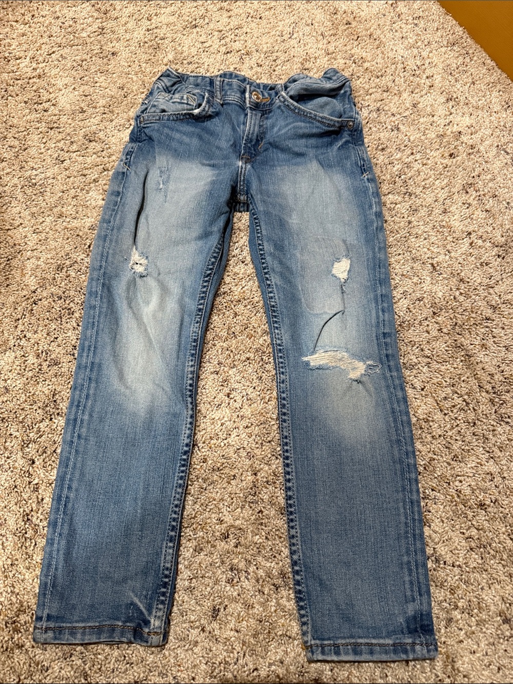 Kids ' Distressed Blue Jeans